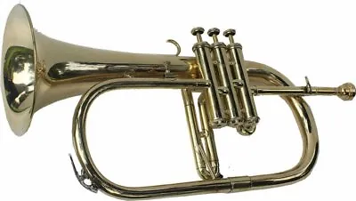 Brass Flugel Horn 3-Valve SALE FLUGELHORN FAST SHIPPING WITH CASE • $151