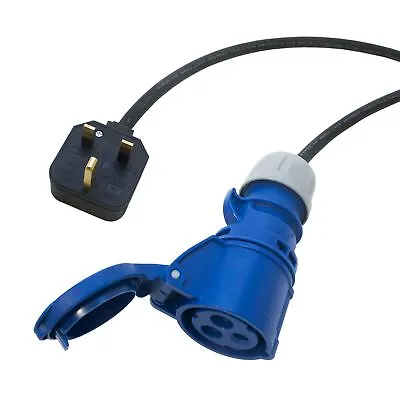 16 Amp To UK Plug H07rn-f Tough Rubber Hook Up Lead. PCE Shark 16a Socket Cable • £185.91