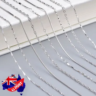 $13.99 • Buy Wholesale Real 925 Sterling Silver Necklace Chains For Pendants Jewelry 16 -24 