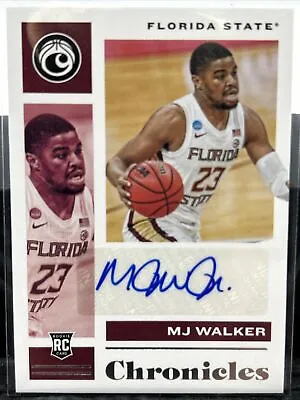 MJ Walker 2021 Chronicles Draft Picks Rookie Auto Signature Card #CR-MJW • $3.90