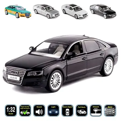 1:32 Audi A8 Sedan (3rd Gen) Diecast Model Cars Light & Sound Toy Gifts For Kids • $27.99