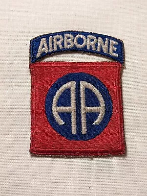 Scarce Nice WW2 82nd Airborne Division Greenback Patch Ribbed Embr. Attached Tab • £241.11