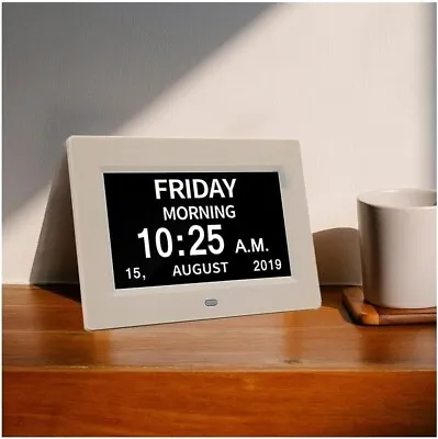 Cazokasi Clock With Day And Date For Elderly Calendar Digital Alarm Options Lev • £33.99