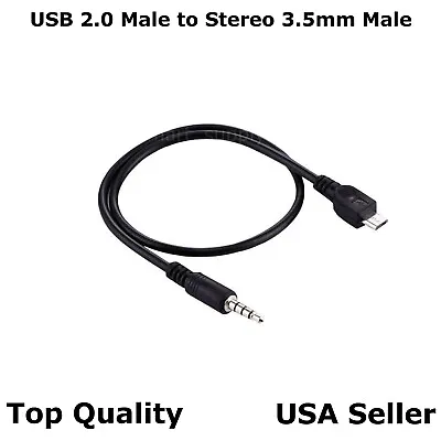 Micro USB 2.0 Male To Stereo 3.5mm Car AUX Audio Cable Insignia Android 3.5FT 1M • $8.90