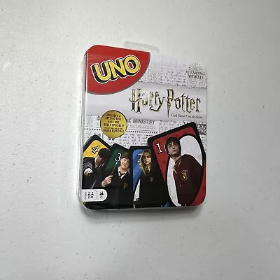 UNO Harry Potter Card Game In Collectible Metal Tin Special Rule “New Sealed” • $19.99