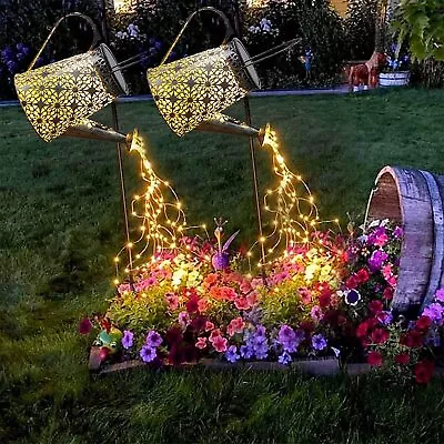 Solar Hanging Lantern LED Lights Yard Patio Garden Lamp Outdoor Decor Waterproof • $99.99