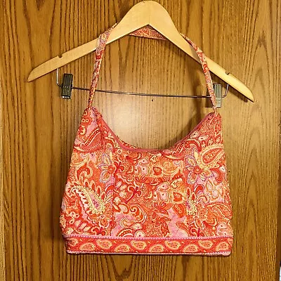 Vera Bradley Capri Melon Pink Orange Handbag Purse Shoulder Bag Paisley Pink • $9.95