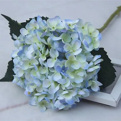 11 Forks Artificial Hydrangea Fake Flowers Bouquet Wedding Home Garden Decor • £4.70