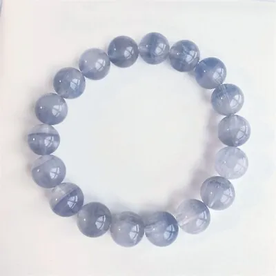 Blue Fluorite 8mm Beads Handmade Healing Inner Peace Women Stretch Bracelet Gift • $13.98