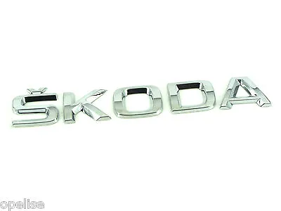 Genuine New SKODA BOOT BADGE Rear Emblem Fabia Rapid Octavia Yeti Kodiaq Karoq • $60.10