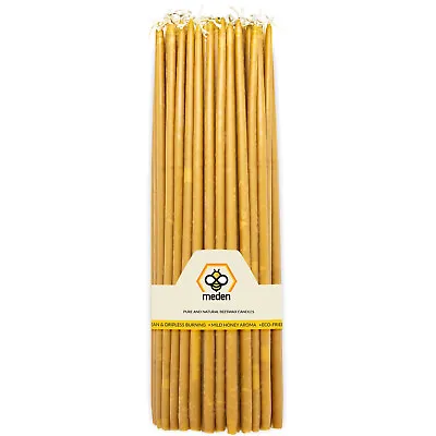 12  / 32 Cm Pure Beeswax Hanukkah Church Dipper Taper Candles - Ritual Candles • £129.99