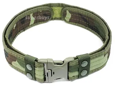 Camouflage Heavy Duty Tactical Nylon Belt Load Bearing Camou Camo Military 54mm • $19.27