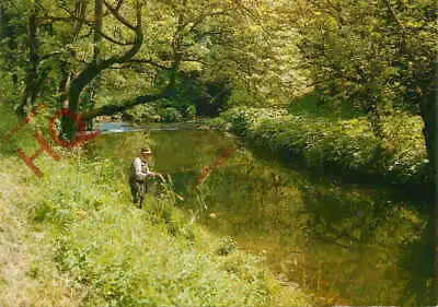Picture Postcard~ River Wye Miller's Dale Derbyshire Fishing [Salmon] • £2.59