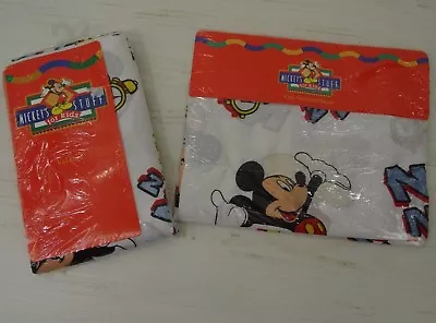 Vintage Mickey Mouse Pillow Sham And Balloon Curtain Valance • $37