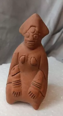 Red Clay Tex Mex 73 Mayan Figurine Teracotta 3 ×1.5  • $12