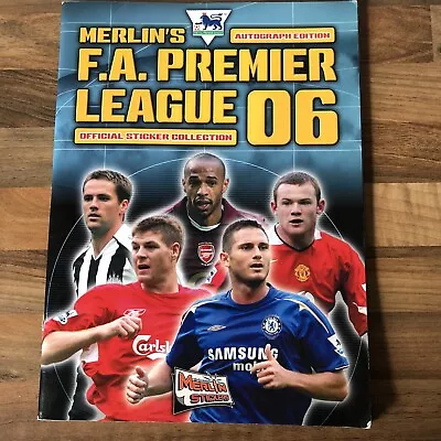 Merlin's F.A. Premier League 06 Football Sticker Album Book 2006 - READ See Pics • £10.99