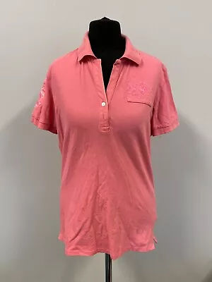 LA MARTINA Ladies Polo Shirt Size L Classic Fit Short Sleeve Polo 13512 • $14.29