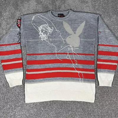 Playboy Skiing Tour X Ecko Unltd Knit Sweater Men’s XL Double Sided Vtg Y2K • $62.22