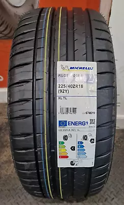 1 X 225/40 ZR18 Michelin Pilot Sport 4 92Y XL TL 225 40 18 2254018- ONE TYRE • £109.95