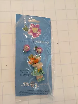 Vintage Collectible Muffy Vanderbear Pin And Earrings • $3.35