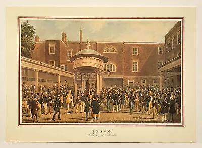 Epsom Races - Settling Day At Tattersalls By James Pollard  Reproduction Print • £20