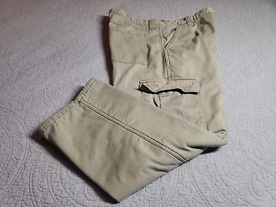 Wrangler Authentics Mens Cargo Pants Regular Fit Twill Fleece Lined Sz 36 X 27.5 • $15.95