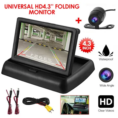 4.3  Foldable LCD Display Car Rear View Mirror Monitor For Reverse Backup Camera • $26.04