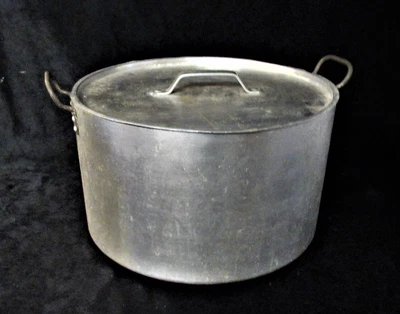 £39.99 • Buy Vintage Commercial Aluminium Catering Cooking Pot Pan With Lid 37cm