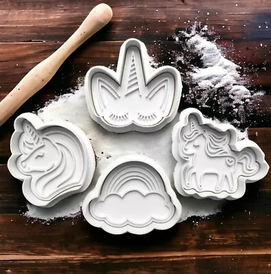 Unicorn Cookie Cutter With Embosser Stamps Set • $16.95