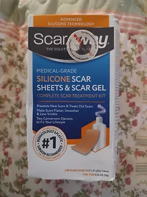 ScarAway Medical-Grade Silicone Scar Sheets & Scar Gel -2 Sheets-1 Gel Tube NEW • $12.88