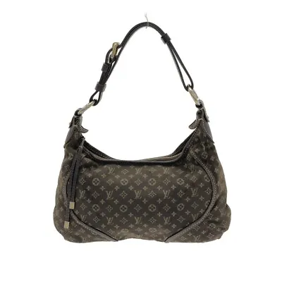 Auth LOUIS VUITTON Manon PM M95621 Ebene Monogram Mini Lin Unclear Shoulder Bag • $585