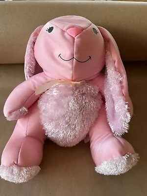 Moshi Pink Bunny Microbead Plush Furry Ear Tummy Brentwood Originals 12  SQUISHY • $14.50