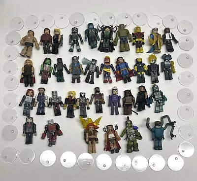 Minimates - Mini Figures Lot Of 36 Figures - Mostly Marvel Universe With Stands • $39.20