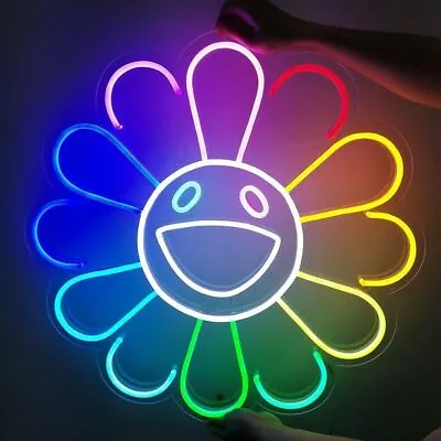 $209.99 • Buy Vivid LED Takashi Murakami Sunflower Neon Sign Light Lamp Custom Flex Acrylic