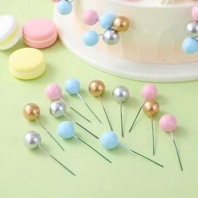 Gold Cake Balls + Cake Toppers & Sticks • £9.39