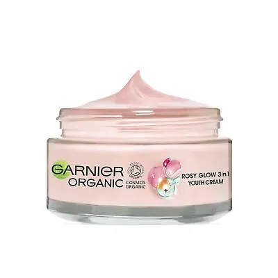 Garnier Organic Rosy Glow 3in1 Youth Cream 50ml For Radiant And Glowing Skin • £9.41