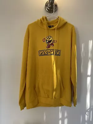 Pac-Man Men's Hoodie Sweatshirt Large  Yellow Bandai Namco • $40
