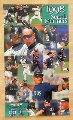 1998 Seattle Mariners Poster Large 21 X35  - Griffey Martinez Rodriguez - Look! • $9.95