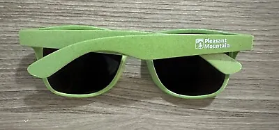 Authentic Pleasant Mountain Green Sunglasses UV 400 Ultraviolet Protection Maine • $14.99