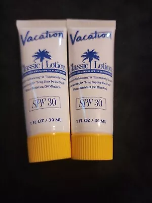 2x Vacation Classic Lotion Broad Spectrum SPF 30 Sunscreen 1oz/30mL Ea Exp 1/25 • $7.64