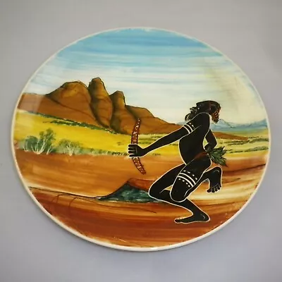 Large Martin Boyd  Australian  Pottery Plate Depicting An Indigenous  Hunter • $125