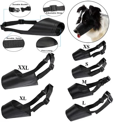 £3.49 • Buy Adjustable Breathable Safety Dog Muzzles Anti-Biting Anti-Barking Anti-Chewing
