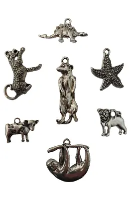 £2.97 • Buy ANIMAL Charm Silver Bronze Tone Dog Cat Horse Fish Dinosaur Bird * Huge Choice *