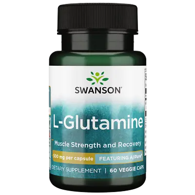 Swanson Ajipure L-Glutamine Pharmaceutical Grade 500 Mg 60 Veggie Capsules • $8.50