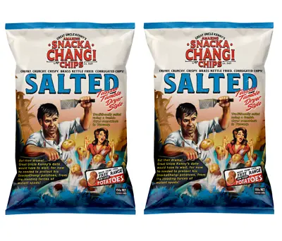 932160 2 X 150g Bag Great Uncle Kennys Snacka Changi Salted Kettle Potato Chips • $15.98