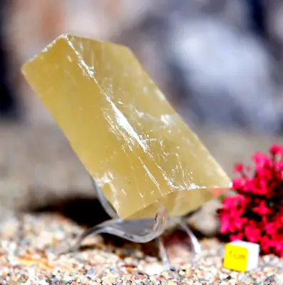 Orange Yellow Calcite Iceland Spar Crystal - Optical Calcite - Raw Mineral 255g • £40.02