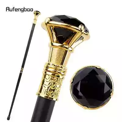 Black Diamond Type Golden Walking Cane Fashion Decorative Walking Stick  93cm • $42