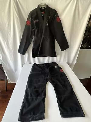 Koral Fight Co Gi Set Jacket Pants Size A3 Martial Arts Jiu Jitsu Black Cotton • $79.99