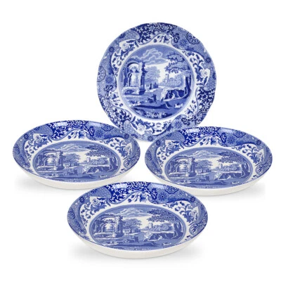 $101 • Buy NEW Spode Blue Italian Pasta Bowl Set 4pce