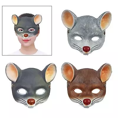 3D Mouse Half Face Mask Costume Cosplay Masquerade Animal Mask Face Shield Rat • £7.93